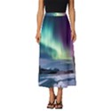 Northern Lights Aurora Night Nature Classic Midi Chiffon Skirt View1