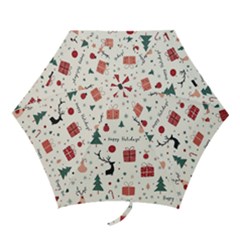 Happy Holiday Xmas Christmas Pattern Mini Folding Umbrellas