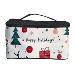 Happy Holiday Xmas Christmas Pattern Cosmetic Storage Case