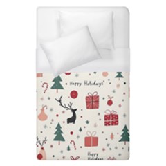 Happy Holiday Xmas Christmas Pattern Duvet Cover (single Size)