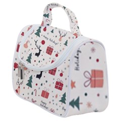 Happy Holiday Xmas Christmas Pattern Satchel Handbag