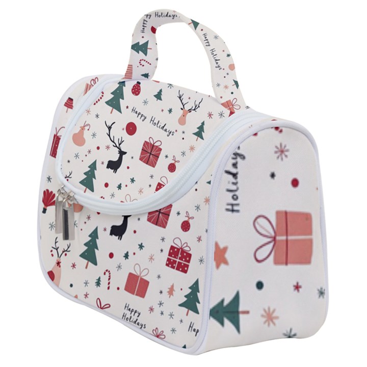 Happy Holiday Xmas Christmas Pattern Satchel Handbag