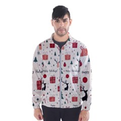 Happy Holiday Xmas Christmas Pattern Men s Windbreaker