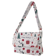 Happy Holiday Xmas Christmas Pattern Full Print Messenger Bag (s)