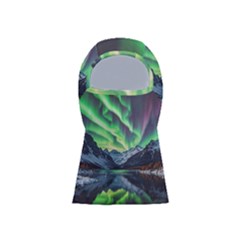 Lake Mountains Aorora Northern Lights Snow Balaclava Face Mask by Paksenen