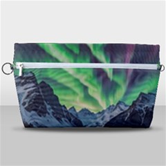 Lake Mountains Aorora Northern Lights Snow Handbag Organizer by Paksenen