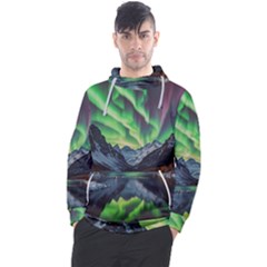 Lake Mountains Aorora Northern Lights Snow Men s Pullover Hoodie