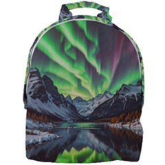 Lake Mountains Aorora Northern Lights Snow Mini Full Print Backpack