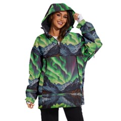 Lake Mountains Aorora Northern Lights Snow Women s Ski And Snowboard Waterproof Breathable Jacket