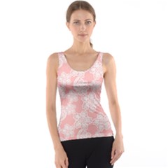 Lace White Ornamental Textile Women s Basic Tank Top