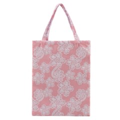 Lace White Ornamental Textile Classic Tote Bag