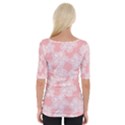 Lace White Ornamental Textile Wide Neckline T-Shirt View2