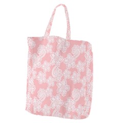 Lace White Ornamental Textile Giant Grocery Tote