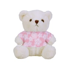 Lace White Ornamental Textile Full Print Cuddly Teddy Bear by Paksenen