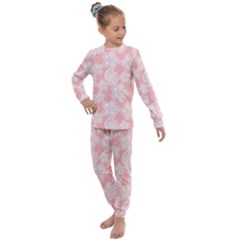 Lace White Ornamental Textile Kids  Long Sleeve Set 