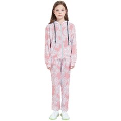 Lace White Ornamental Textile Kids  Tracksuit by Paksenen