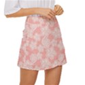 Lace White Ornamental Textile Mini Front Wrap Skirt View3