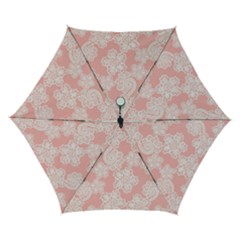 Lace White Ornamental Textile Automatic Folding Umbrella With Case (small) by Paksenen