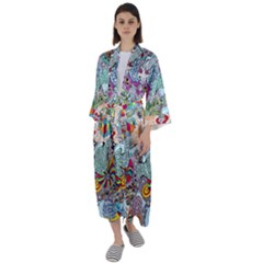 Supersonicangeldream Maxi Satin Kimono by chellerayartisans