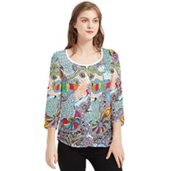 Supersonicangeldream Chiffon Quarter Sleeve Blouse by chellerayartisans