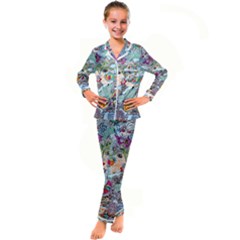 Supersonicangeldream Kids  Satin Long Sleeve Pajamas Set by chellerayartisans