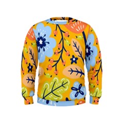 Floral Pattern Beautiful Aesthetic Kids  Sweatshirt by Paksenen