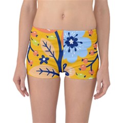 Floral Pattern Beautiful Aesthetic Reversible Boyleg Bikini Bottoms