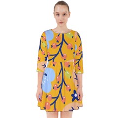 Floral Pattern Beautiful Aesthetic Smock Dress by Paksenen