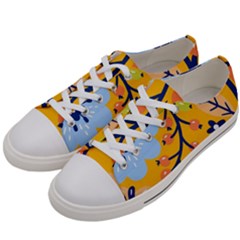 Floral Pattern Beautiful Aesthetic Men s Low Top Canvas Sneakers