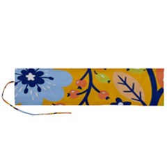 Floral Pattern Beautiful Aesthetic Roll Up Canvas Pencil Holder (l)