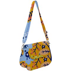 Floral Pattern Beautiful Aesthetic Saddle Handbag