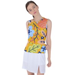 Floral Pattern Beautiful Aesthetic Women s Sleeveless Sports Top