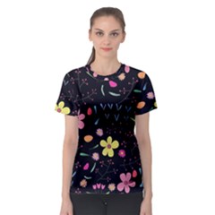 Foliage Pattern Beautiful Aesthetic Secret Garden Women s Sport Mesh T-shirt