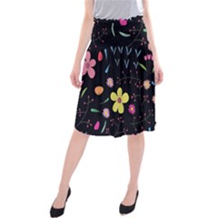 Foliage Pattern Beautiful Aesthetic Secret Garden Midi Beach Skirt