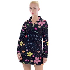 Foliage Pattern Beautiful Aesthetic Secret Garden Women s Long Sleeve Casual Dress