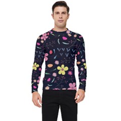 Foliage Pattern Beautiful Aesthetic Secret Garden Men s Long Sleeve Rash Guard