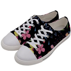 Foliage Pattern Beautiful Aesthetic Secret Garden Women s Low Top Canvas Sneakers