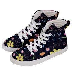 Foliage Pattern Beautiful Aesthetic Secret Garden Men s Hi-top Skate Sneakers