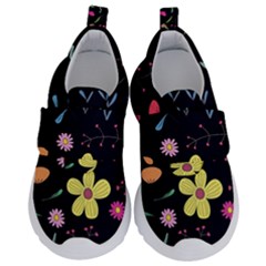 Foliage Pattern Beautiful Aesthetic Secret Garden Kids  Velcro No Lace Shoes