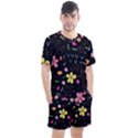 Foliage Pattern Beautiful Aesthetic Secret Garden Men s Mesh T-Shirt and Shorts Set View1