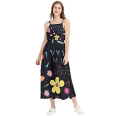 Foliage Pattern Beautiful Aesthetic Secret Garden Boho Sleeveless Summer Dress by Paksenen