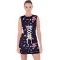 Foliage Pattern Beautiful Aesthetic Secret Garden Lace Up Front Bodycon Dress View1