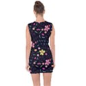 Foliage Pattern Beautiful Aesthetic Secret Garden Lace Up Front Bodycon Dress View2