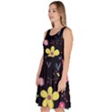 Foliage Pattern Beautiful Aesthetic Secret Garden Knee Length Skater Dress With Pockets View2