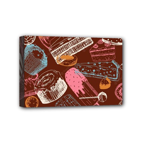 Sweet Food Seamless Pattern Mini Canvas 6  X 4  (stretched)