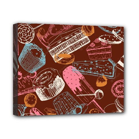 Sweet Food Seamless Pattern Canvas 10  X 8  (stretched)