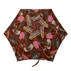 Sweet Food Seamless Pattern Mini Folding Umbrellas