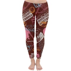 Sweet Food Seamless Pattern Classic Winter Leggings