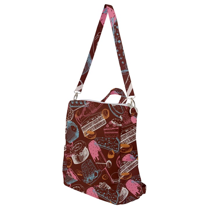 Sweet Food Seamless Pattern Crossbody Backpack