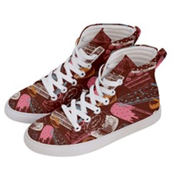 Sweet Food Seamless Pattern Women s Hi-top Skate Sneakers